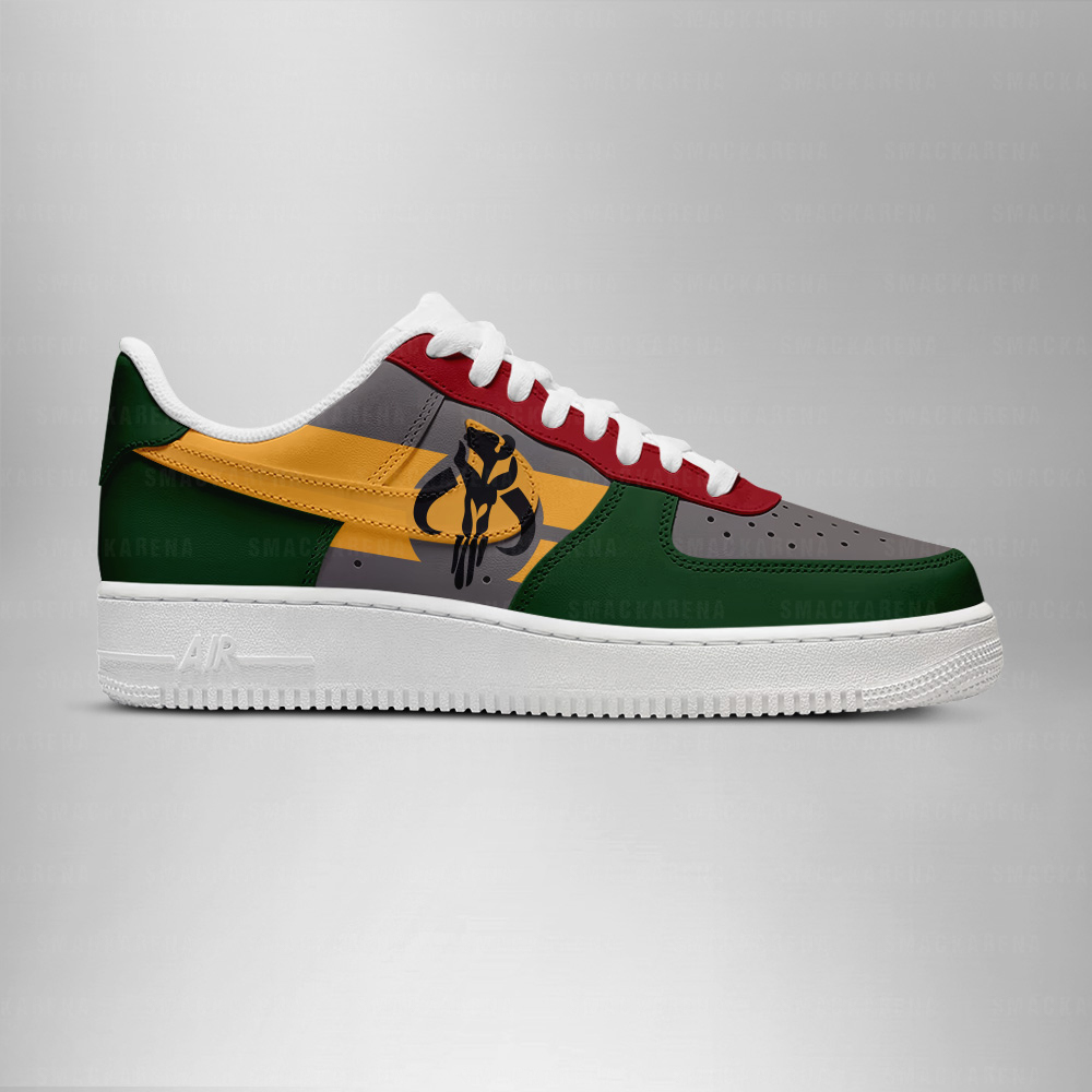 Boba Fett 1 - Star Wars AF1 Embossed Logo Shoes - Image 2