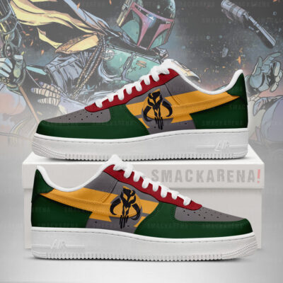 Boba Fett 1 - Star Wars AF1 Embossed Logo Shoes