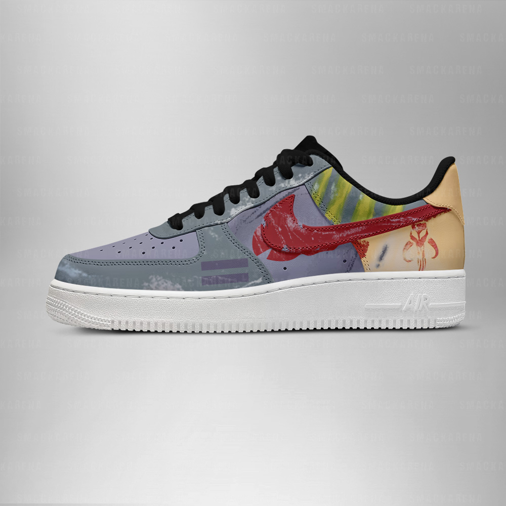 Boba Fett 2 - Star Wars AF1 Embossed Logo Shoes - Image 3