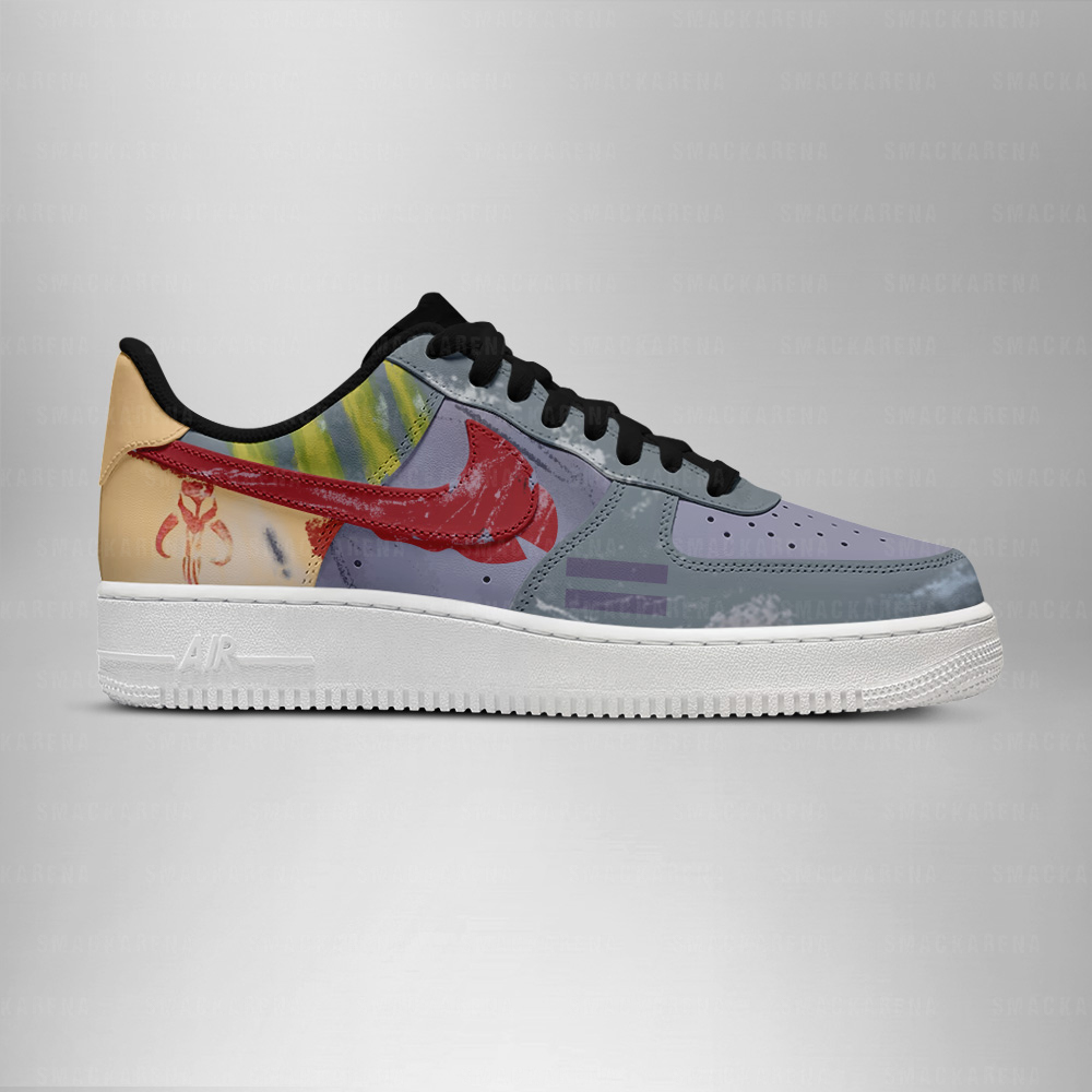 Boba Fett 2 - Star Wars AF1 Embossed Logo Shoes - Image 2