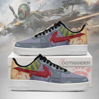 Boba Fett 2 - Star Wars AF1 Embossed Logo Shoes