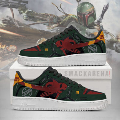 Boba Fett - Star Wars AF1 Embossed Logo Shoes New