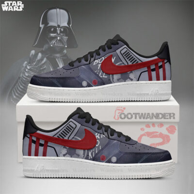 Darth Vader 2 - Star Wars Style AF1 Embossed Logo Shoes