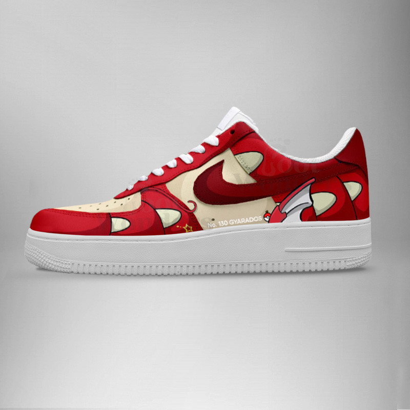 Shiny Gyarados-1 - Pokemon Shiny AF1 Embossed Logo Shoes - Image 2