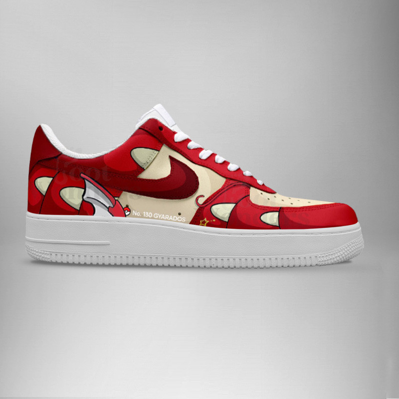 Shiny Gyarados-1 - Pokemon Shiny AF1 Embossed Logo Shoes - Image 3