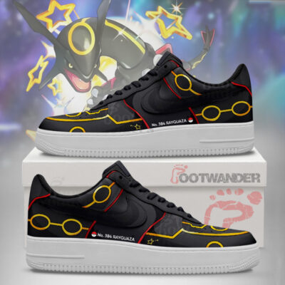 Shiny Rayquaza 1 - Pokemon Shiny AF1 Embossed Logo Shoes
