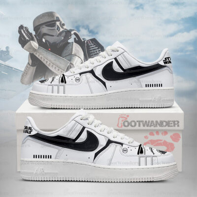 Stormtrooper - Star Wars AF1 Embossed Logo Shoes New