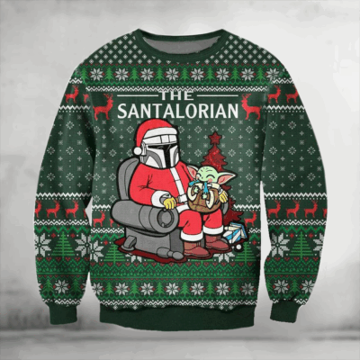 The Santalorian & Baby Yoda Christmas Ugly Sweater