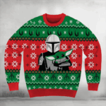 The Santalorian & Din Grogu Christmas Ugly Sweater