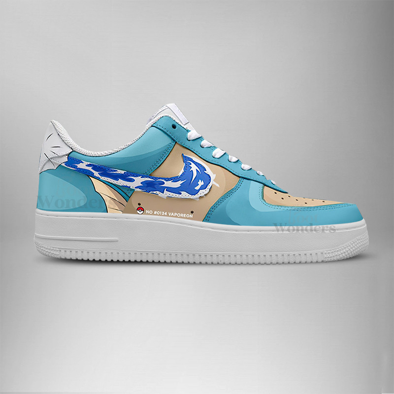 VAPOREON - Pokemon AF1 Embossed Logo Shoes - Image 3