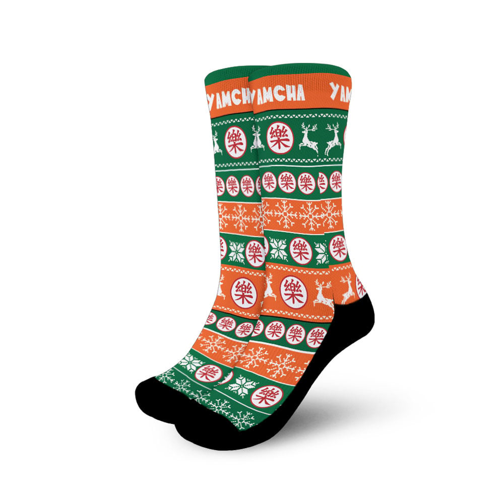 Yamcha Symbol Christmas Ugly Socks