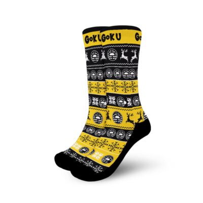 Goku King Kai Christmas Ugly Socks