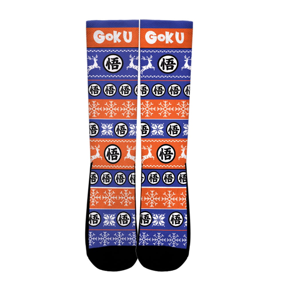 Goku Kanji Christmas Ugly Socks - Image 2