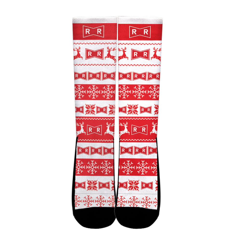 Red Ribbon Army Christmas Ugly Socks - Image 2