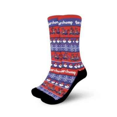 Garchomp Christmas Ugly Socks8