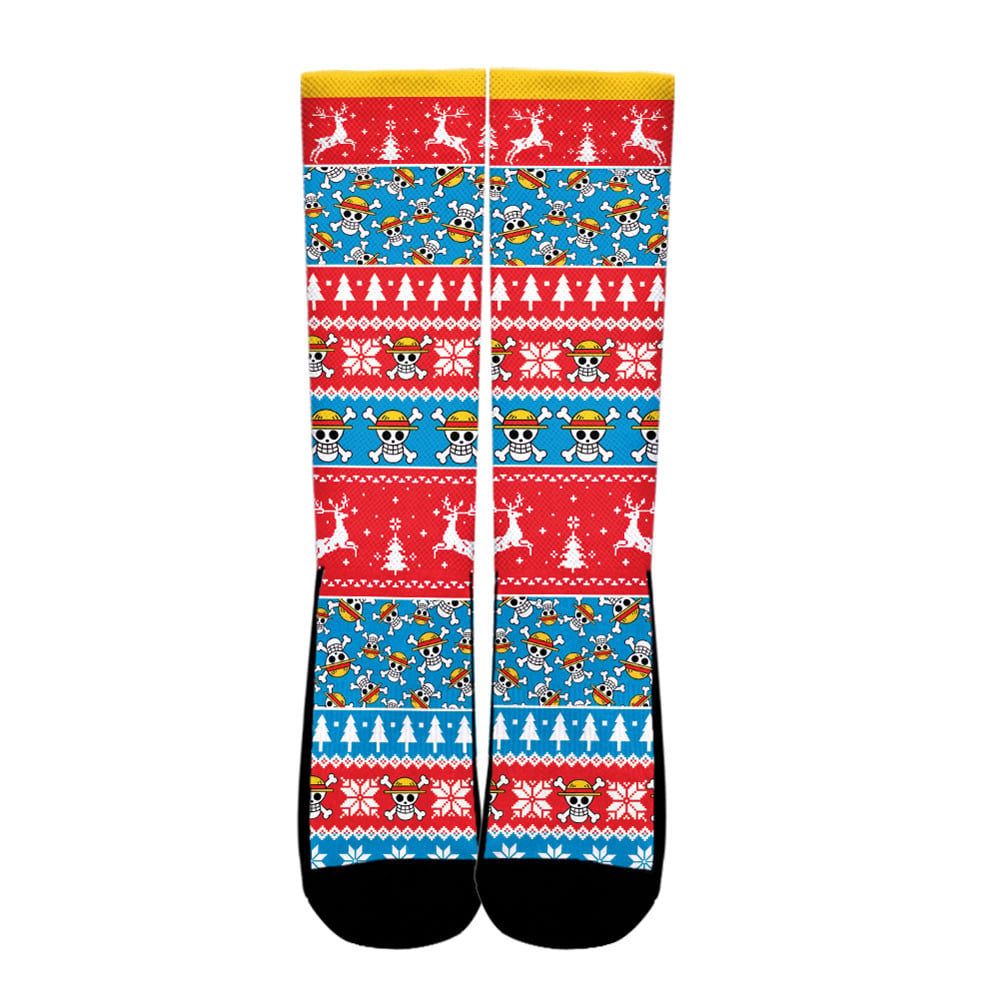 Monkey D. Luffy Christmas Ugly Socks8 - Image 2