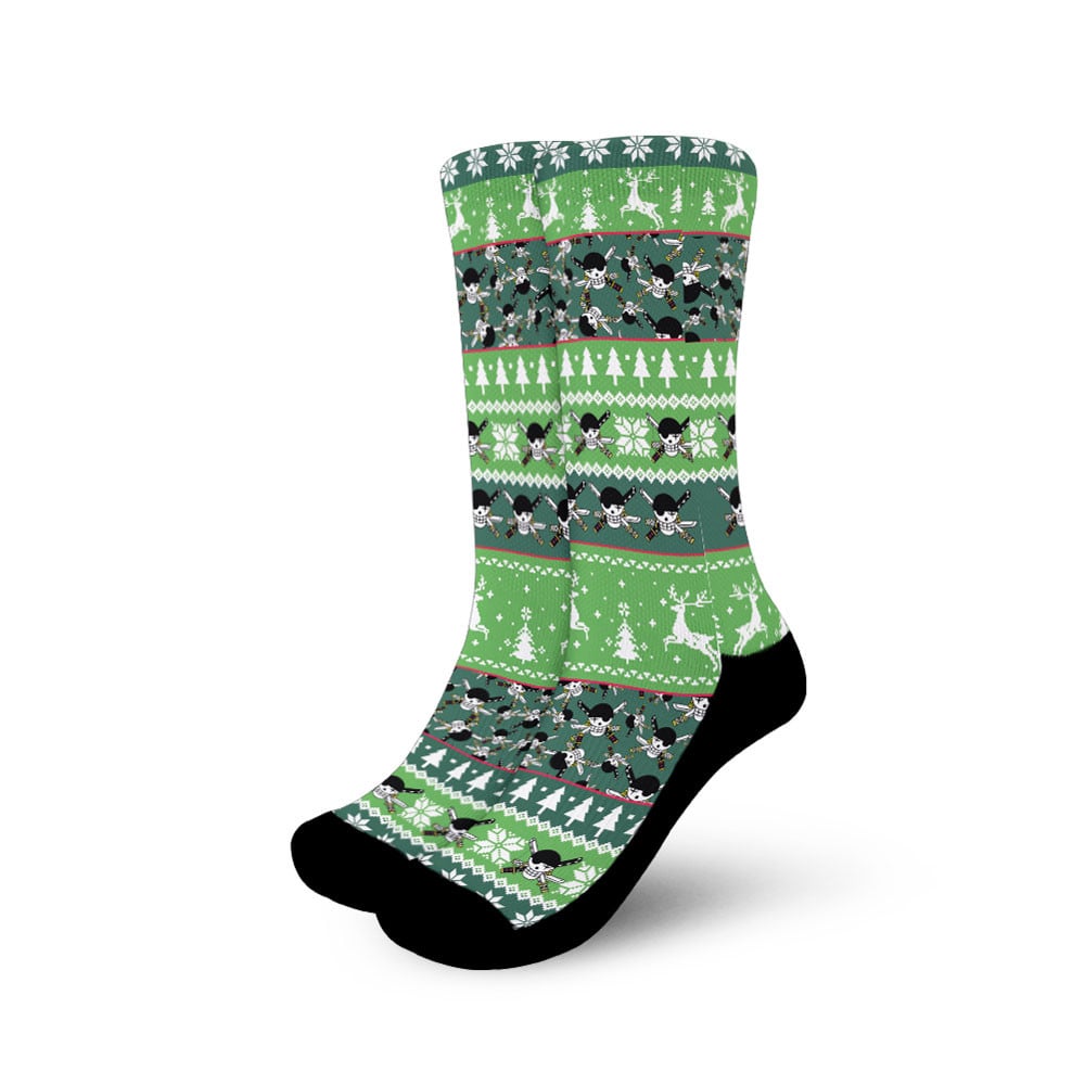 Zoro Roronoa Christmas Ugly Socks8