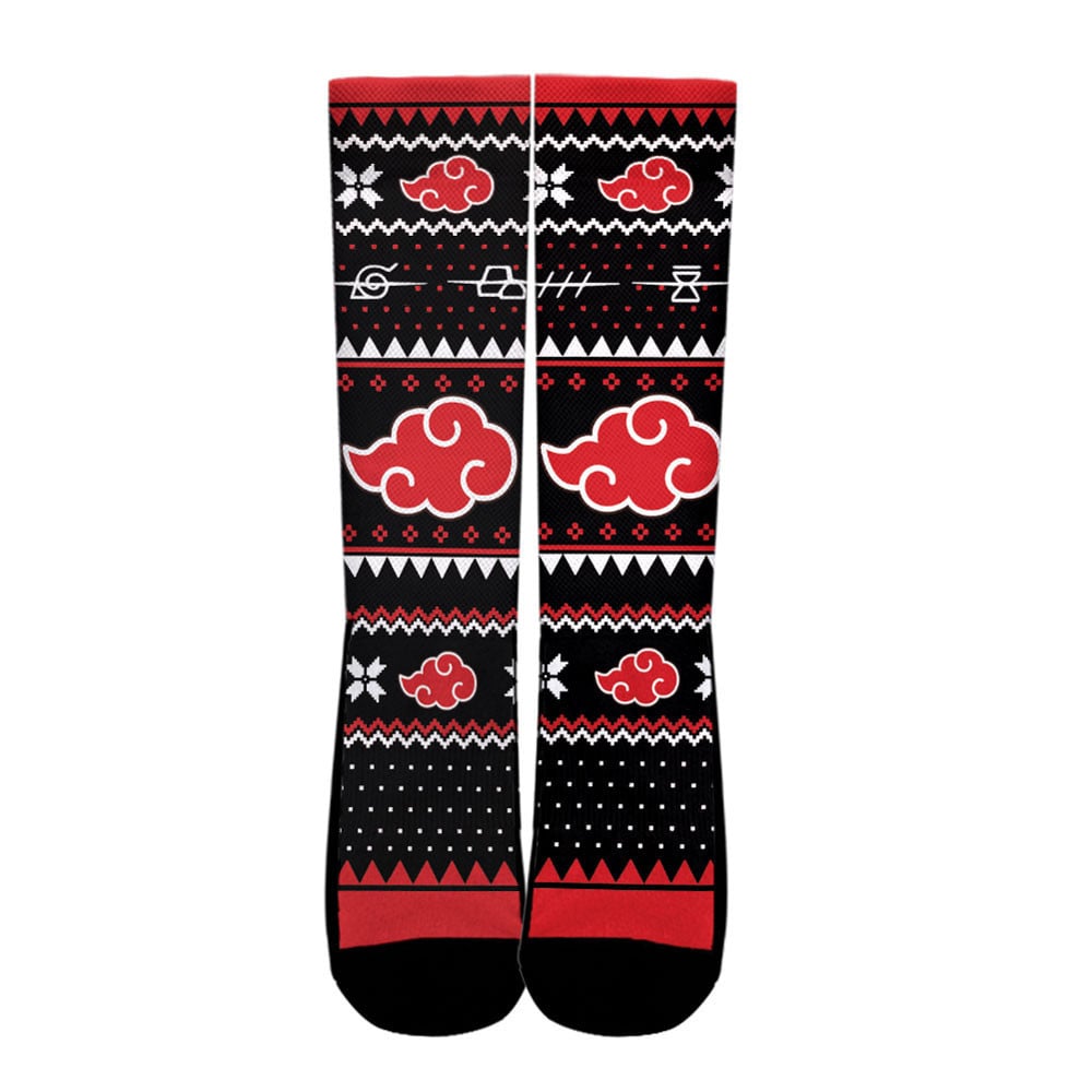 Akatsuki Socks Anime Ugly Christmas - Image 2