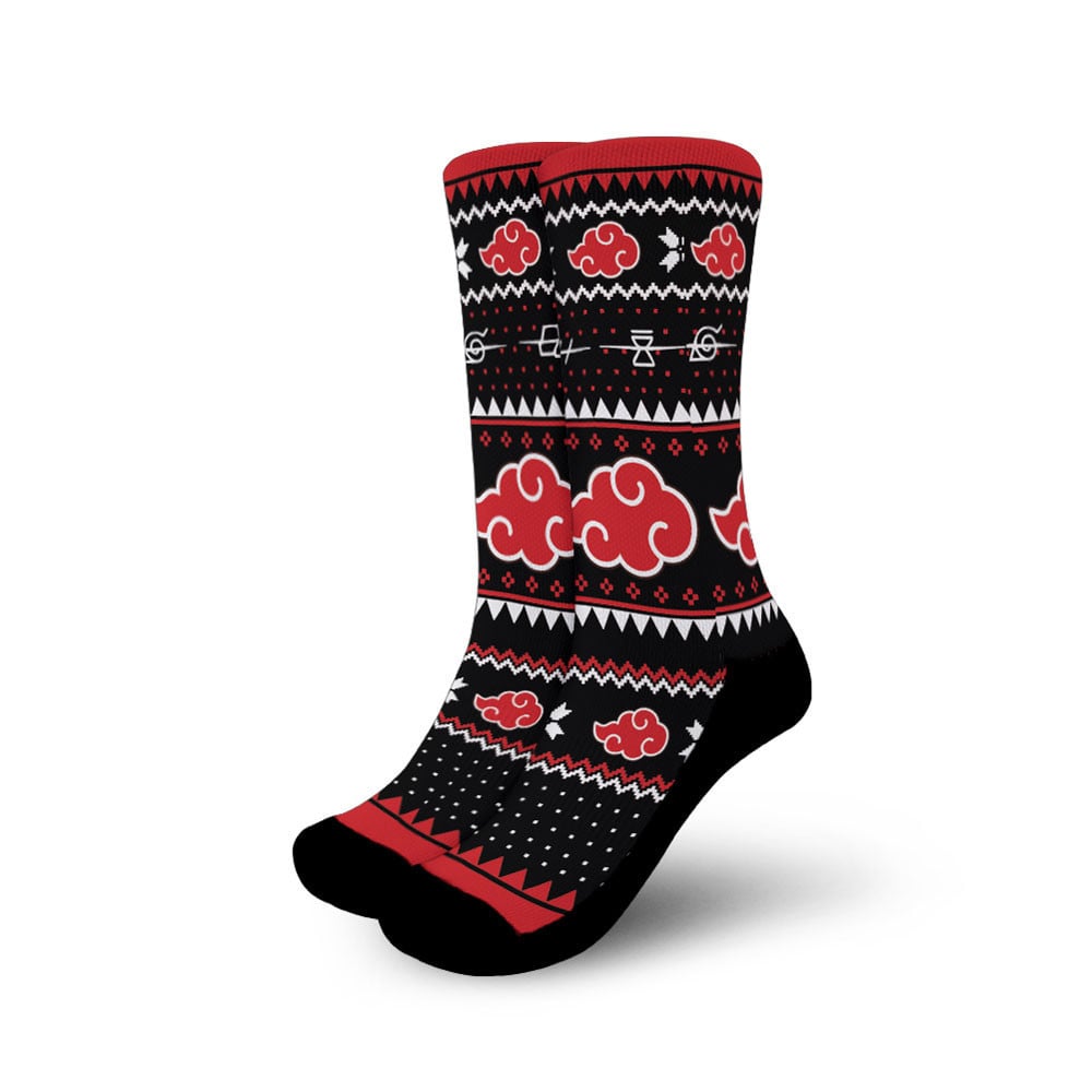 Akatsuki Socks Anime Ugly Christmas