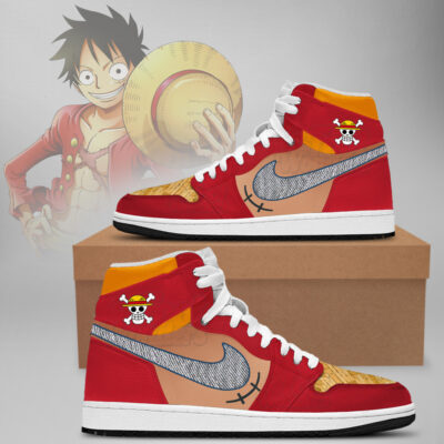 Red Luffy - One Piece AJ1 Shoes