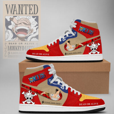 One Piece Wanted Luffy Red AJ1 shoes