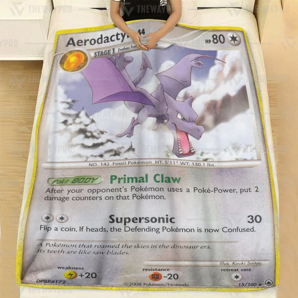 Anime Pokemon Aerodactyl Blanket And Quilt -7IZPZ-7124 - Image 2