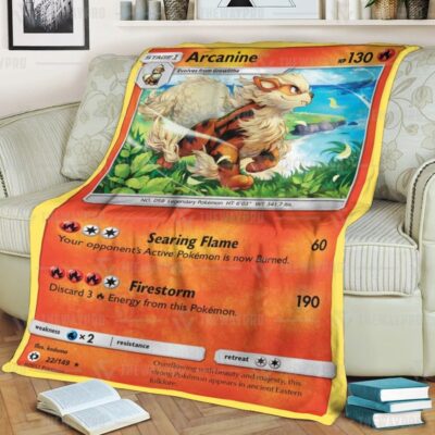 Anime Pokemon Arcanine Quilts Blanket   -WYDFA-9573