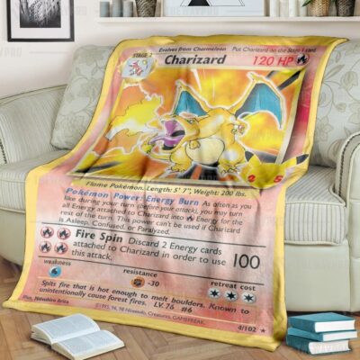 Anime Pokemon Charizard Celebrations Blanket And Quilt   -EJFQQ-1158