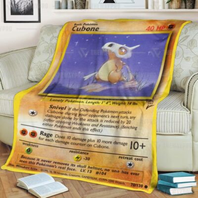 Anime Pokemon Cubone Fleece Blanket And Quilt   -GPNXX-7889