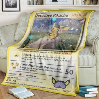 Anime Pokemon Detective Pikachu Blanket And Quilt   -HB3LZ-3065