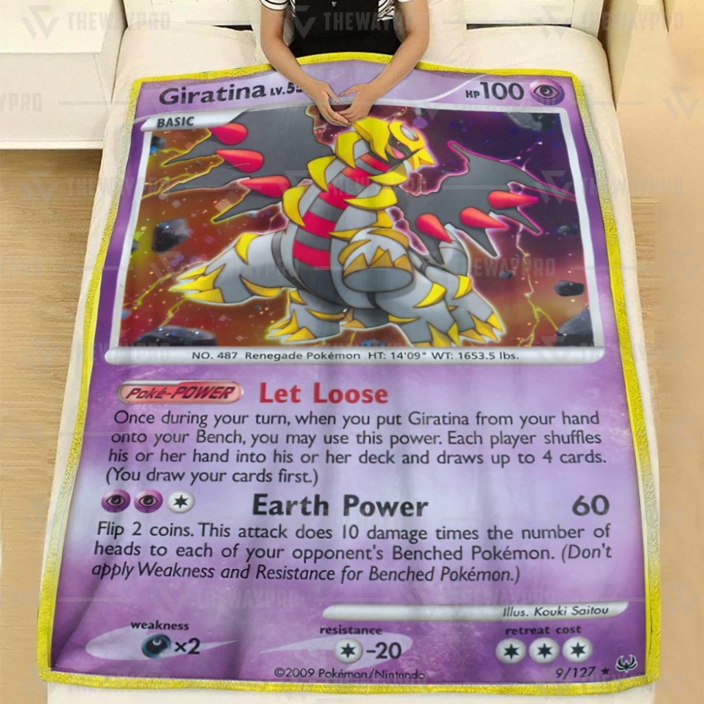Anime Pokemon Giratina Platinum Blanket And Quilt -VYEBN-3180 - Image 2