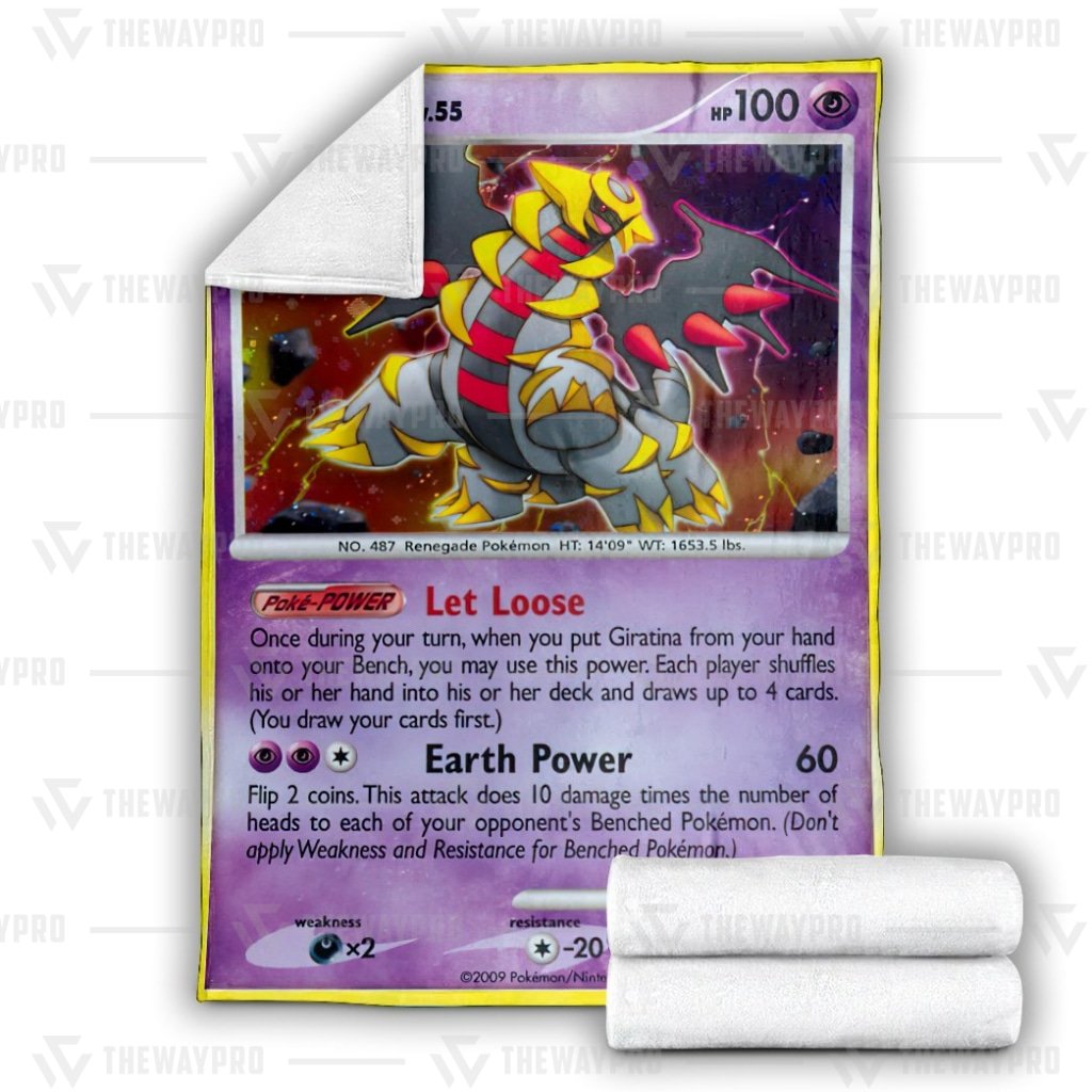 Anime Pokemon Giratina Platinum Blanket And Quilt -VYEBN-3180 - Image 3