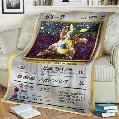 Anime Pokemon Kangaskhan Parent And Child Quilts Blanket   -YKQFJ-7170