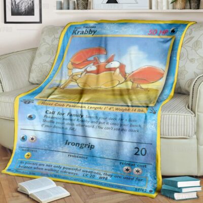 Anime Pokemon Krabby Blanket And Quilt   -VB23S-7305