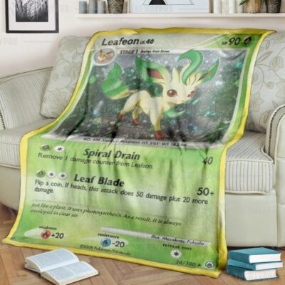 Anime Pokemon Leafeon Blanket And Quilt   -WJ2EE-6900