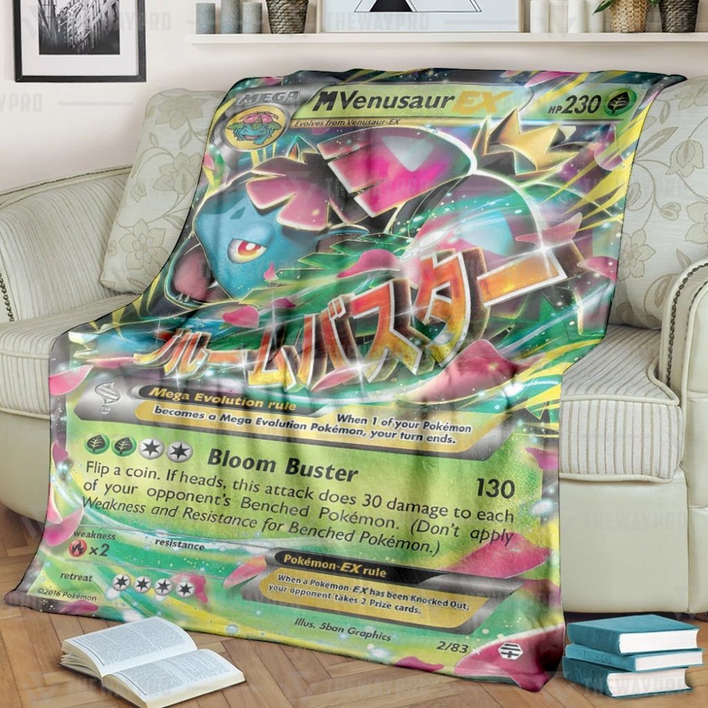Anime Pokemon M Venusaur-EX Blanket And Quilt -VN9YJ-3869