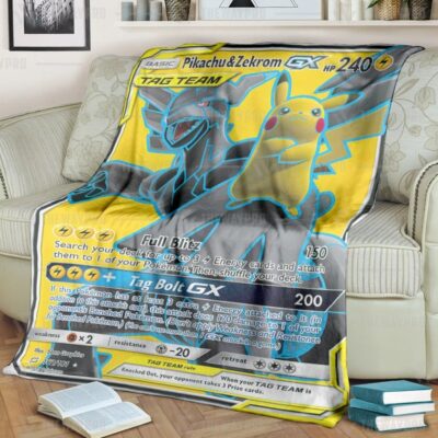 Anime Pokemon Pikachu & Zekrom-GX Blanket And Quilt   -0NYXE-5698