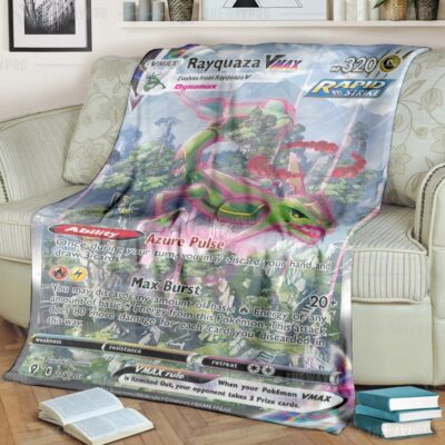 Anime Pokemon Rayquaza VMAX Blanket And Quilt   -PGYBP-1377