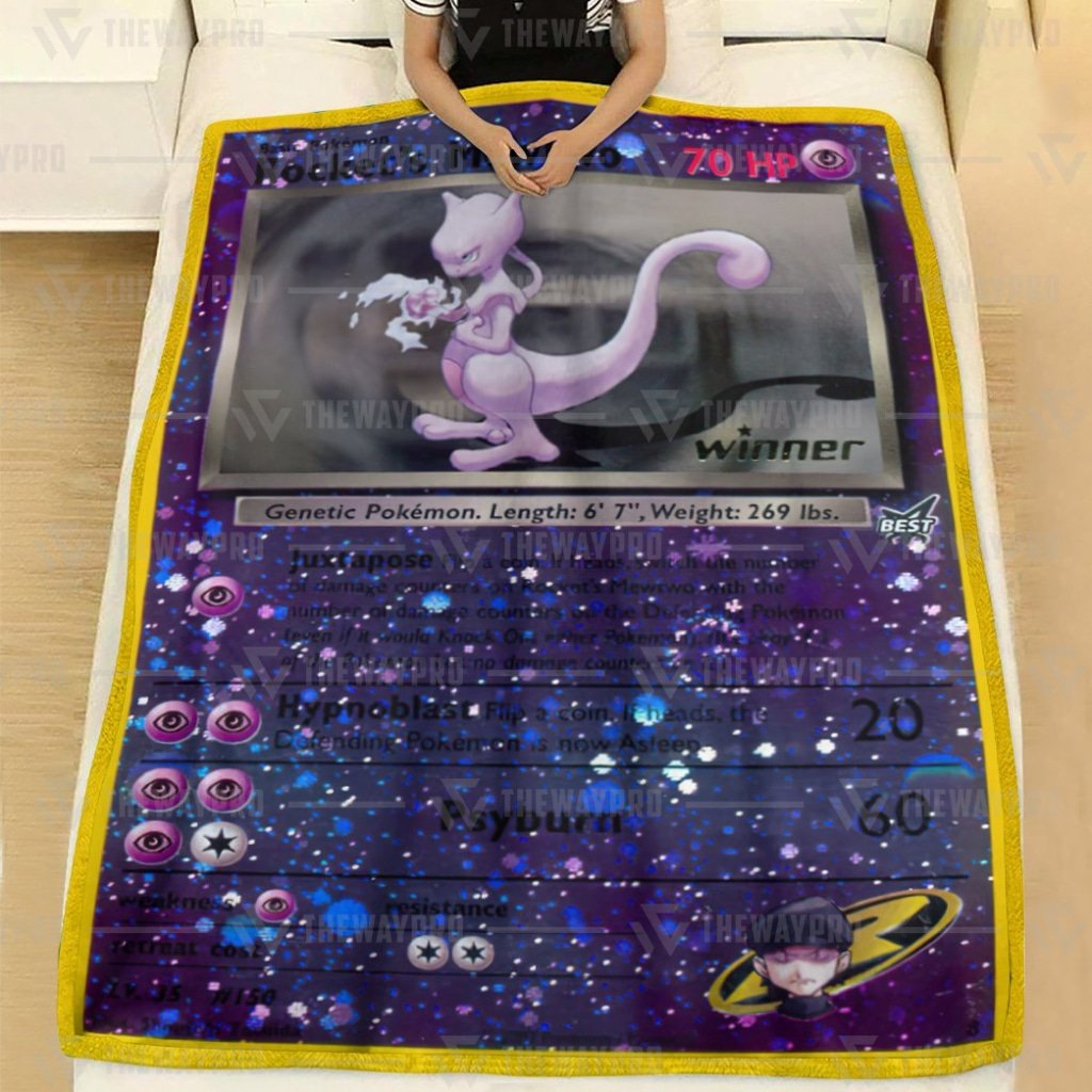 Anime Pokemon Rocket's Mewtwo Blanket And Quilt -BMOKL-5478 - Image 2
