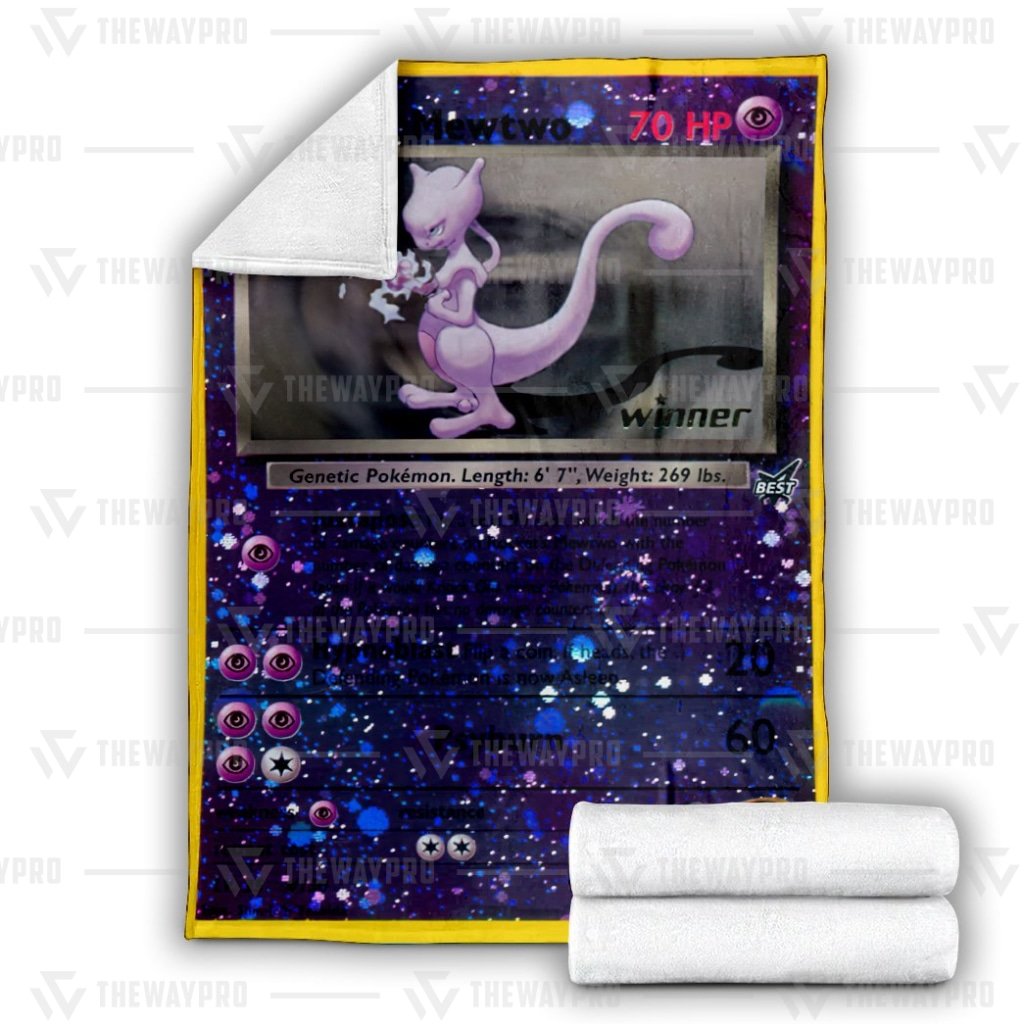 Anime Pokemon Rocket's Mewtwo Blanket And Quilt -BMOKL-5478 - Image 3