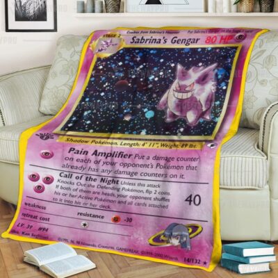 Anime Pokemon Sabrina's Gengar Quilt Blanket And Rug -GUFEU-2509