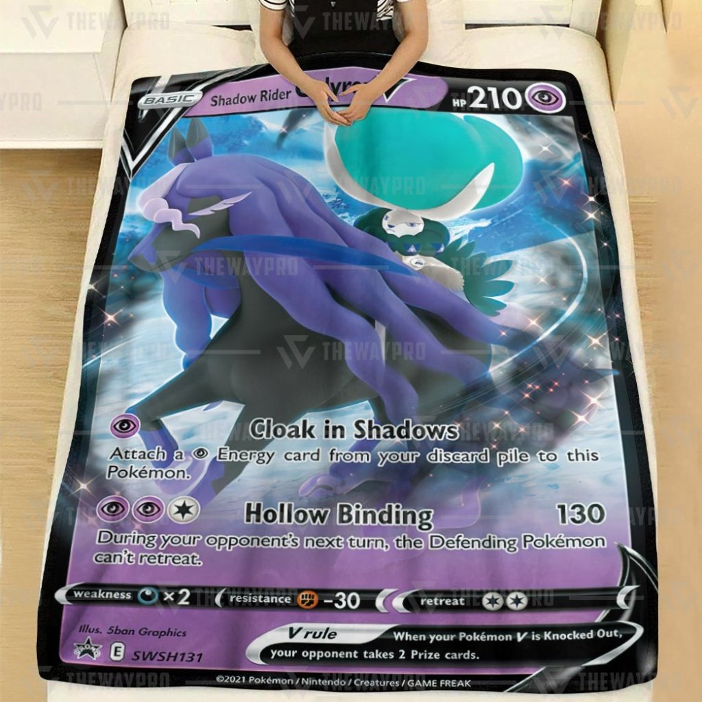 Anime Pokemon Shadow Rider Calyrex V Blanket And Quilt -ENB5U-8946 - Image 2