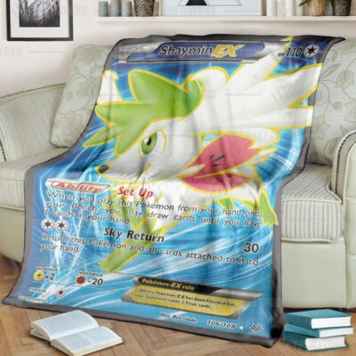 Anime Pokemon Shaymin EX Roaring Skies Blanket And Quilt, Rug -EKVFE-3047