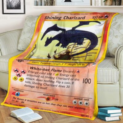 Anime Pokemon Shining Charizard Quilts Blanket   -V1KH6-7717