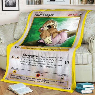 Anime Pokemon Thicc Pidgey Quilts Blanket   -IR6IU-3991