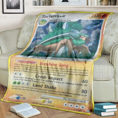 Anime Pokemon Torterra Blanket And Quilt   -4PM3P-2935