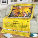 Anime Pokemon Zapdos Vivid Voltage Quilts Blanket   -WBBCQ-8777