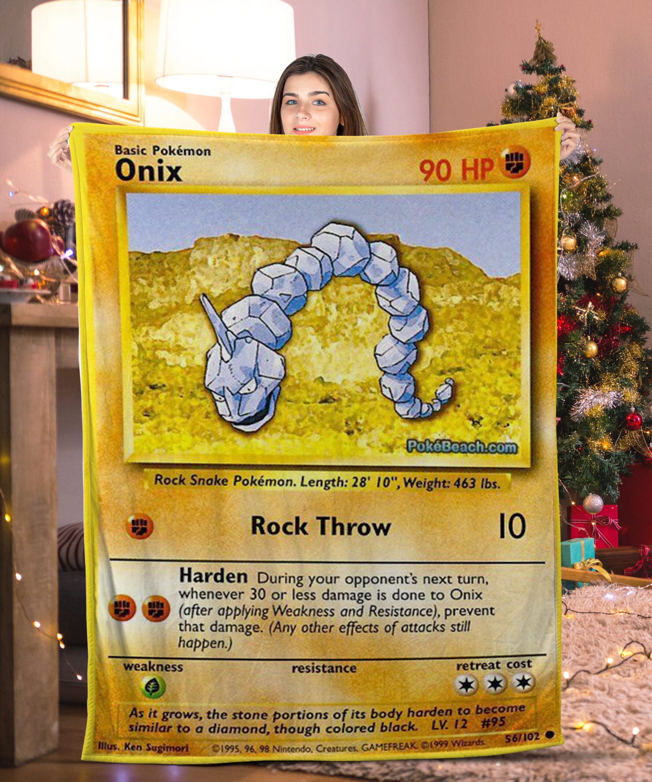 Basic Pokémon Onix Pokemon Card Blanket 511897