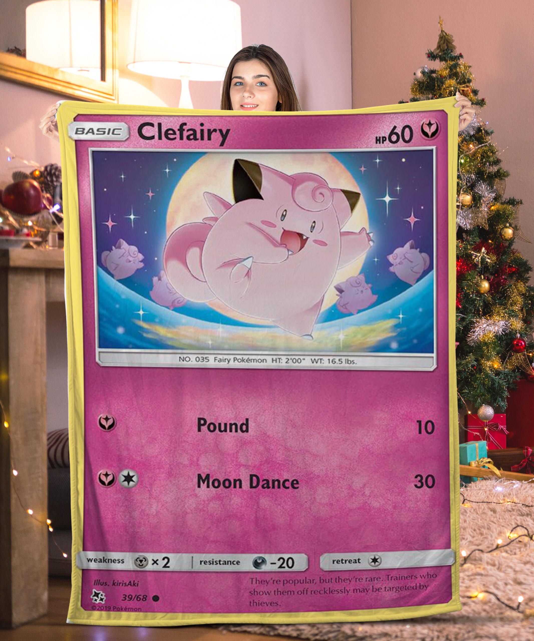 Basic Pokemon Clefairy Pokemon Card Blanket 957261