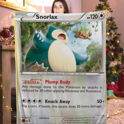 Basic Pokemon Snorlax Pokemon Card Blanket 817841